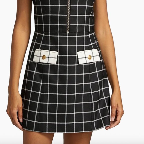 Alice + Olivia Ellis Check Mini dress - Size 2 - Picture 8 of 14